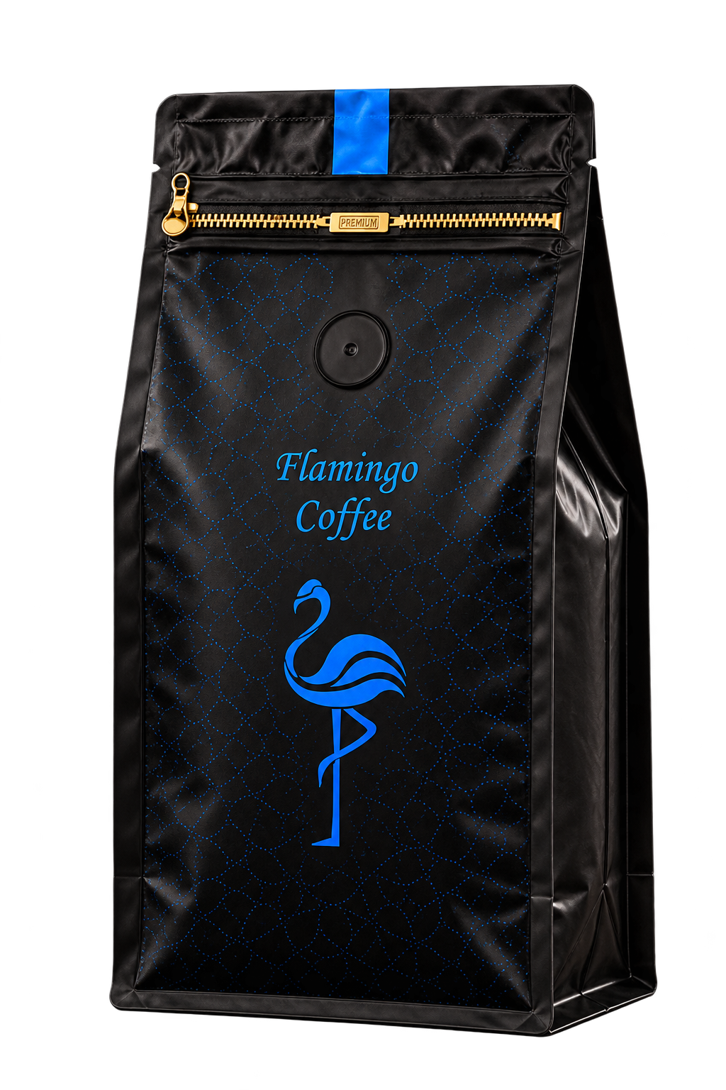 Coffee Flamingo — blue package